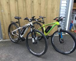2 x Specialized Carves. Small & Medium. 500watt 17.5 & 24.5ahr