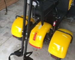 Double golf bag holder for Venture Golf trike