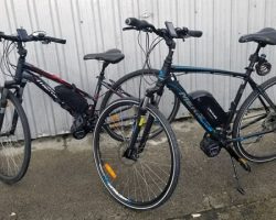 His & Hers Merida Crossways 500watt 17.5ahr